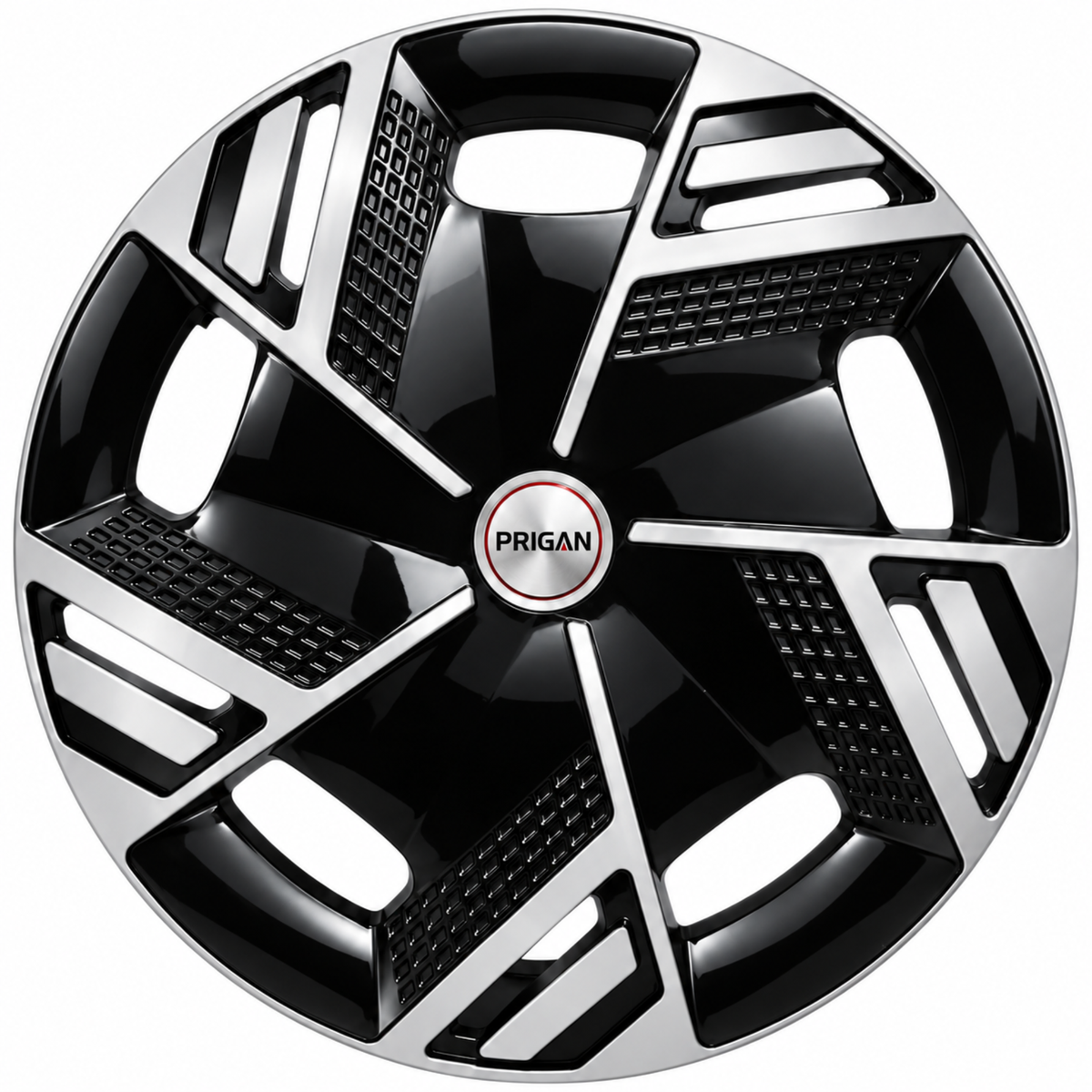 PRIGAN NITRO BLACK SILVER WHEEL COVER (Set of 4) AVAILABLE IN 14,15,16 INCH