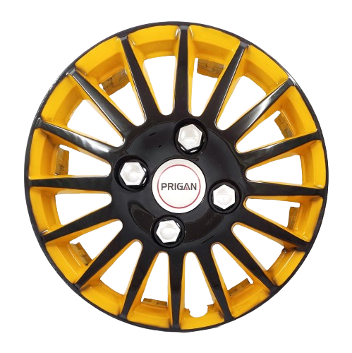 PRIGAN CAMRY BLACK YELLOW WHEEL COVER (Set of 4) AVAILABLE IN 12,13,14,15,16 INCH