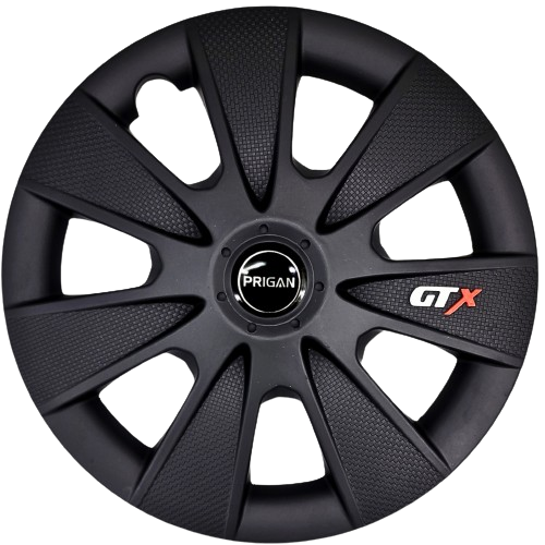 PRIGAN GTX BLACK WHEEL COVER (Set of 4) AVAILABLE IN 12,13,14,15,16,17 INCH