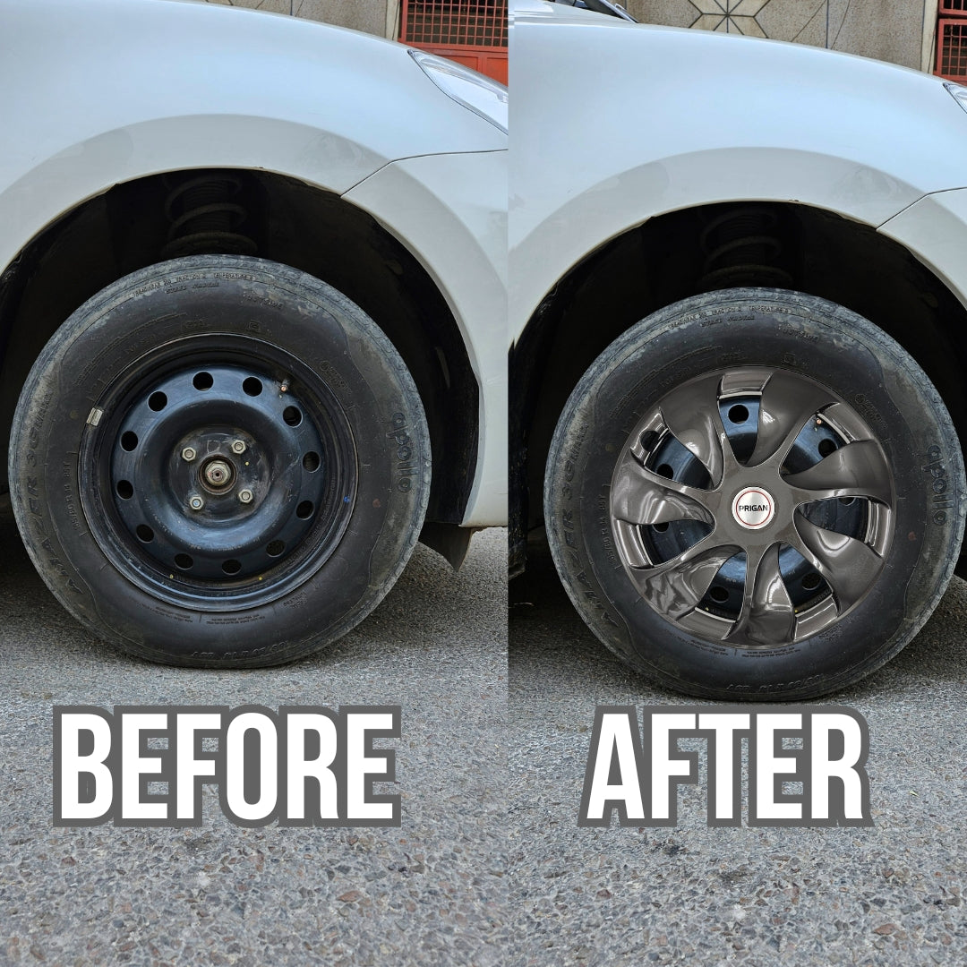 PRIGAN URBAN GREY WHEEL COVER (Set of 4) AVAILABLE IN 14,15 INCH