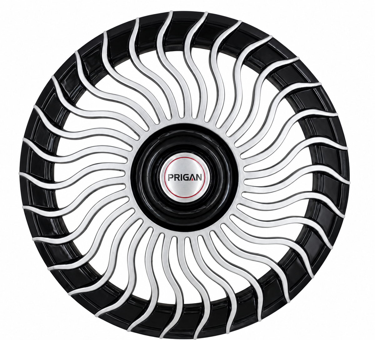 PRIGAN VENOM SILVER BLACK WHEEL COVER  (Set of 4)  AVAILABLE IN 13,14,15 INCH