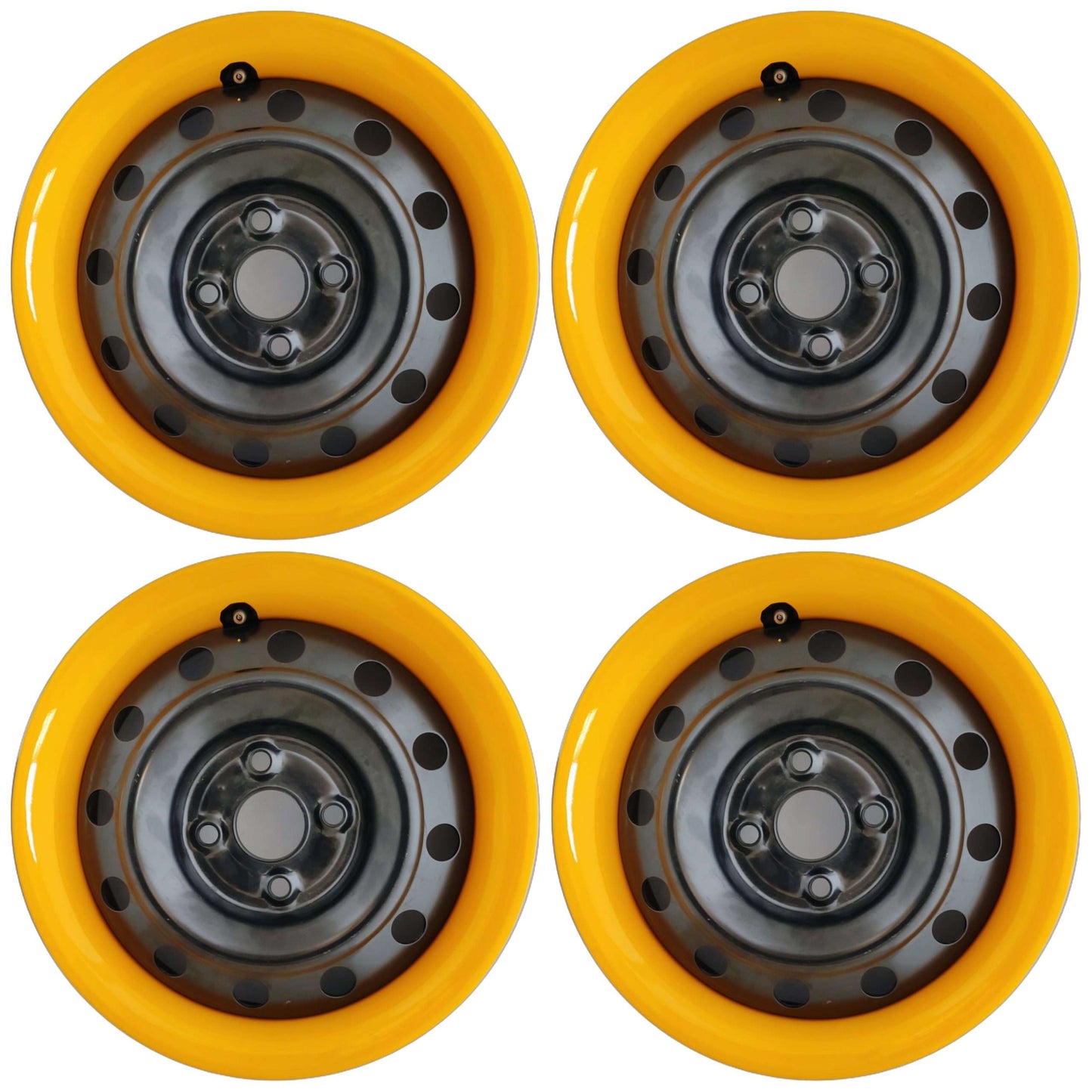 PRIGAN TRIM 16 INCH YELLOW WHEEL COVER  (Set of 4)  AVAILABLE IN 16 INCH