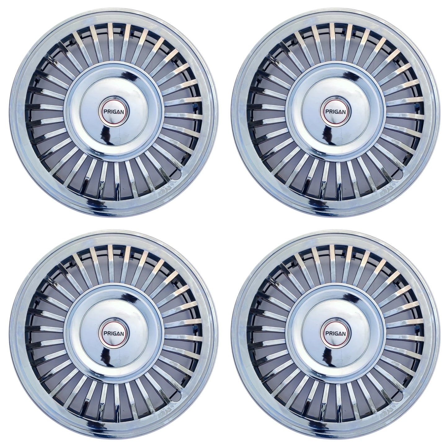 PRIGAN VINTAGE CHROME WHEEL COVER  (Set of 4)  AVAILABLE IN 13,14 INCH