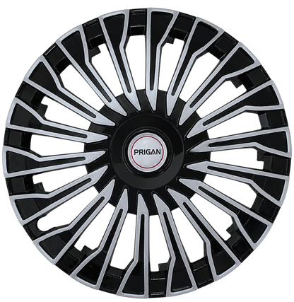 PRIGAN CAMARO BLACK SILVER WHEEL COVER  (Set of 4)  AVAILABLE IN 13,14,15 INCH