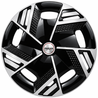 PRIGAN NITRO BLACK SILVER WHEEL COVER  (Set of 4)  AVAILABLE IN 14,15,16 INCH