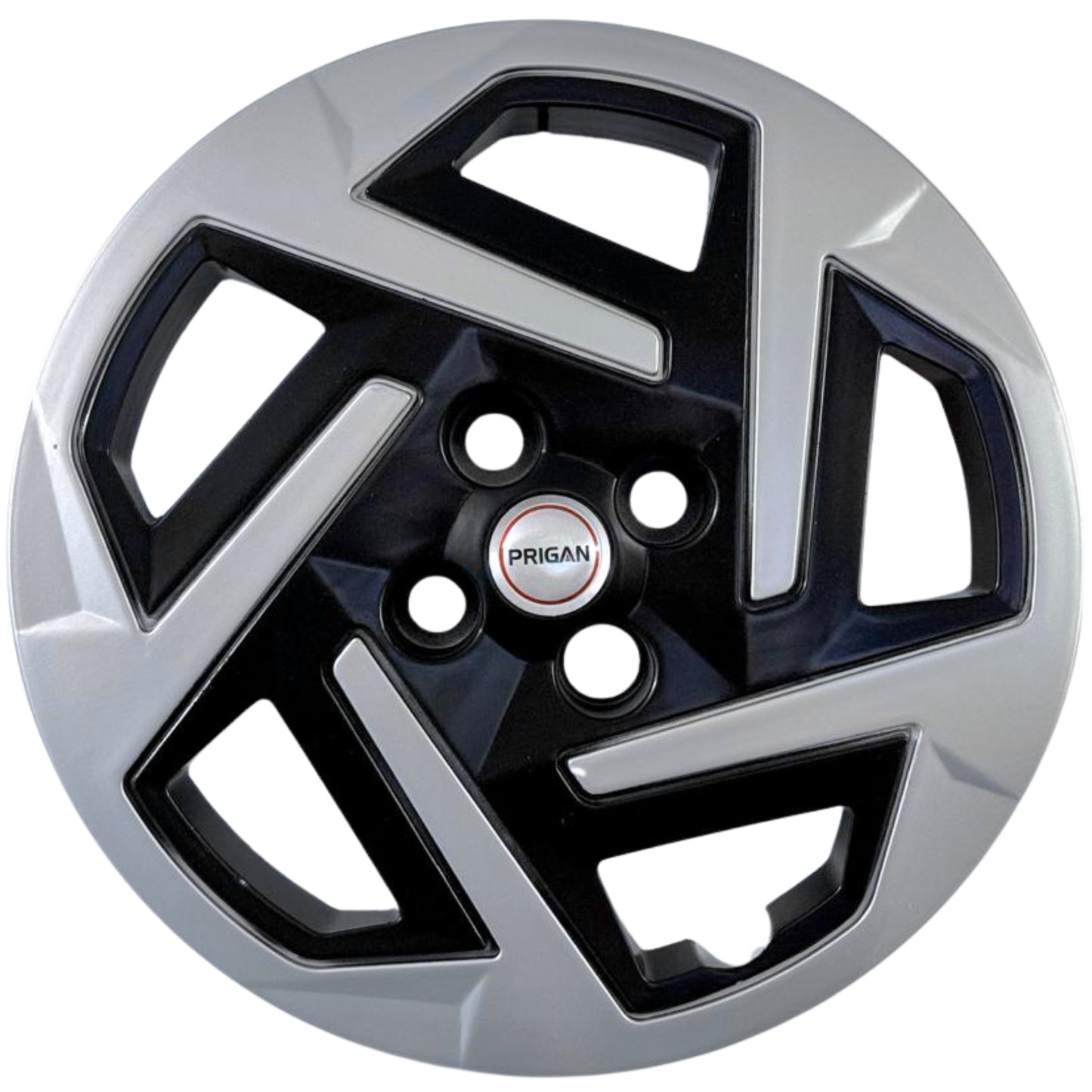 PRIGAN AURA T2 BOLT FITTING BLACK SILVER WHEEL COVER  (Set of 4)  AVAILABLE IN 14 & 15 INCH (FOR AURA & EXTER)