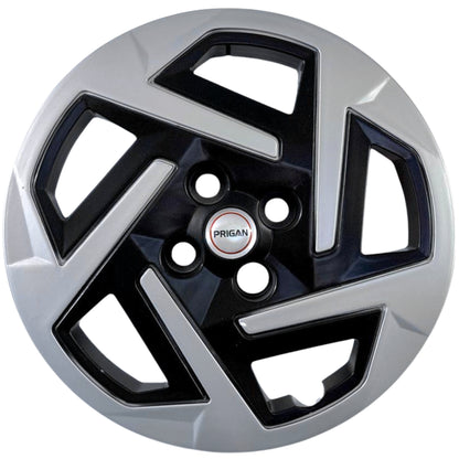 PRIGAN AURA T2 BOLT FITTING BLACK SILVER WHEEL COVER  (Set of 4)  AVAILABLE IN 14 & 15 INCH (FOR AURA & EXTER)