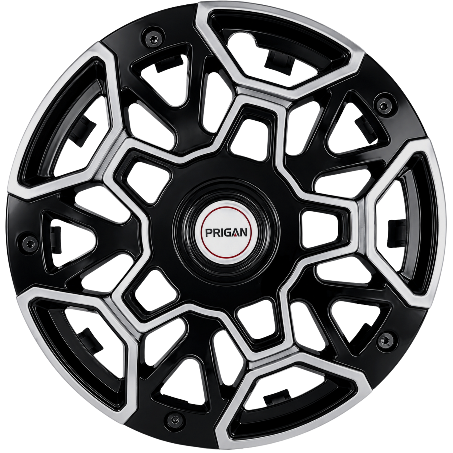 PRIGAN GRAVITY SILVER BLACK WHEEL COVER  (Set of 4)  AVAILABLE IN 15,16 INCH