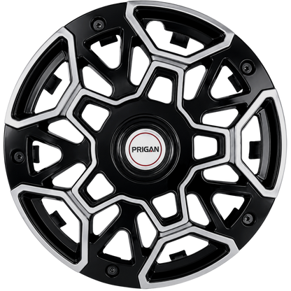 PRIGAN GRAVITY SILVER BLACK WHEEL COVER  (Set of 4)  AVAILABLE IN 15,16 INCH