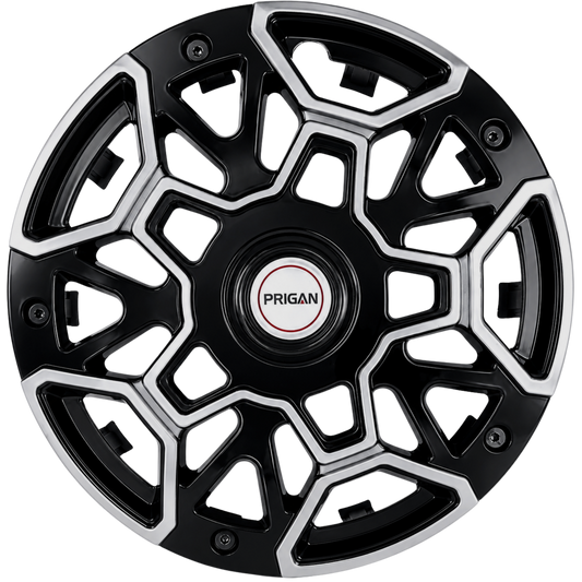PRIGAN GRAVITY SILVER BLACK WHEEL COVER  (Set of 4)  AVAILABLE IN 15,16 INCH