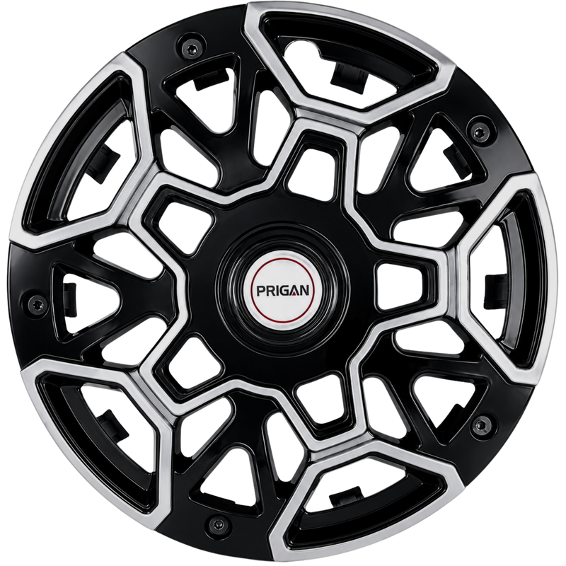 PRIGAN GRAVITY SILVER BLACK WHEEL COVER  (Set of 4)  AVAILABLE IN 15,16 INCH