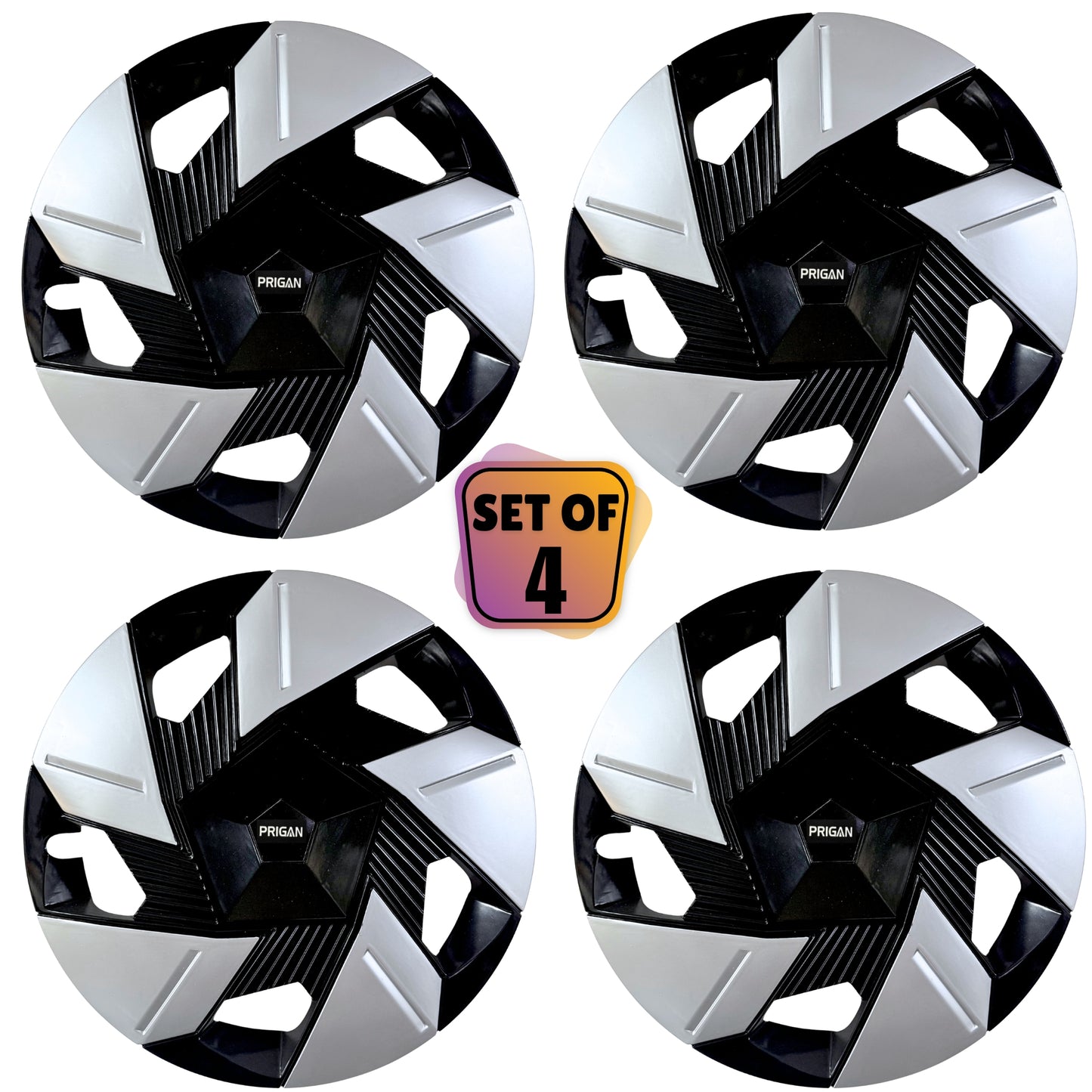 PRIGAN BE-EV 19 INCH SILVER BLACK WHEEL COVER SPECIALLY DESIGNED FOR 19 INCH STEEL RIMS (LIMITED STOCK)