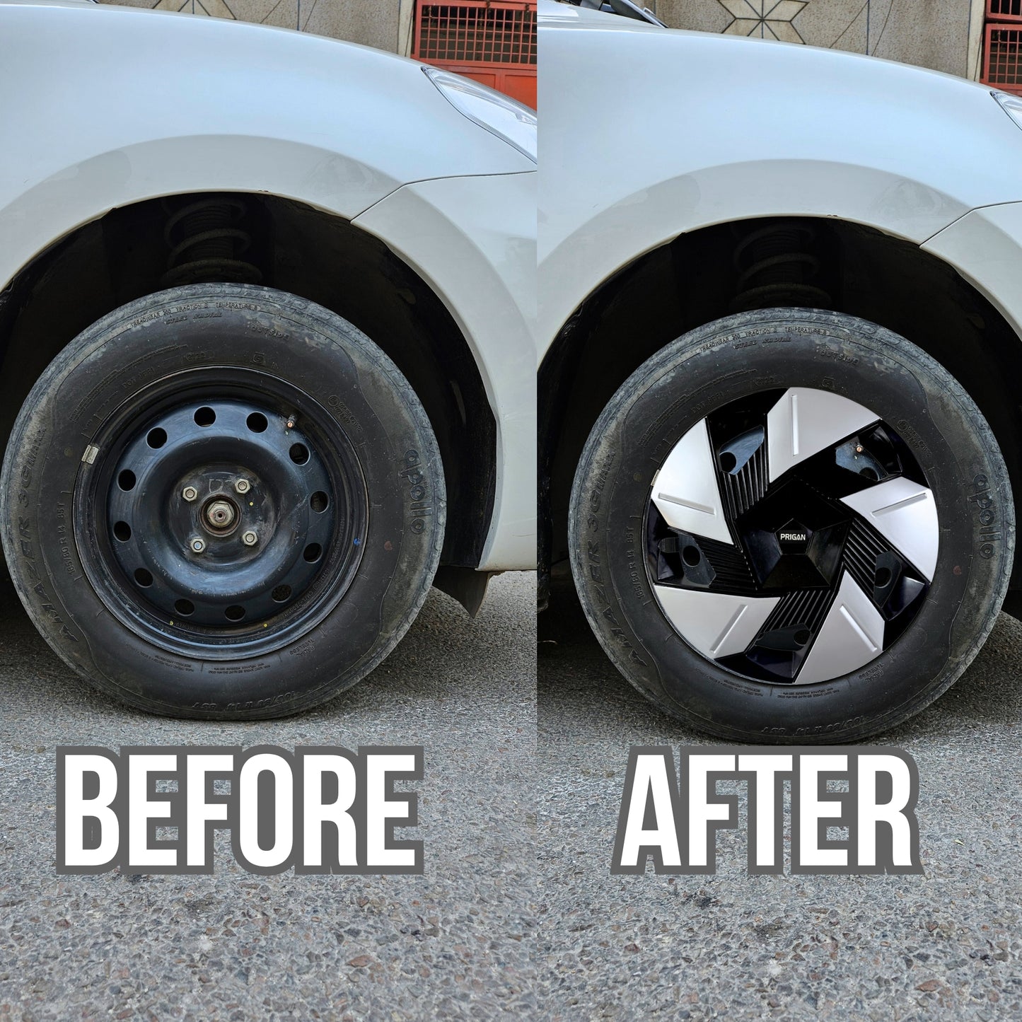 PRIGAN BE-EV 19 INCH SILVER BLACK WHEEL COVER SPECIALLY DESIGNED FOR 19 INCH STEEL RIMS (LIMITED STOCK)