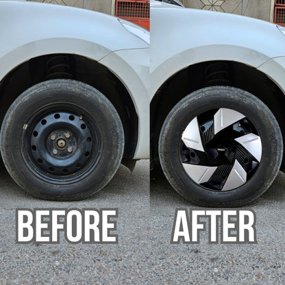 PRIGAN BE-EV 19 INCH SILVER BLACK WHEEL COVER SPECIALLY DESIGNED FOR 19 INCH STEEL RIMS (LIMITED STOCK)