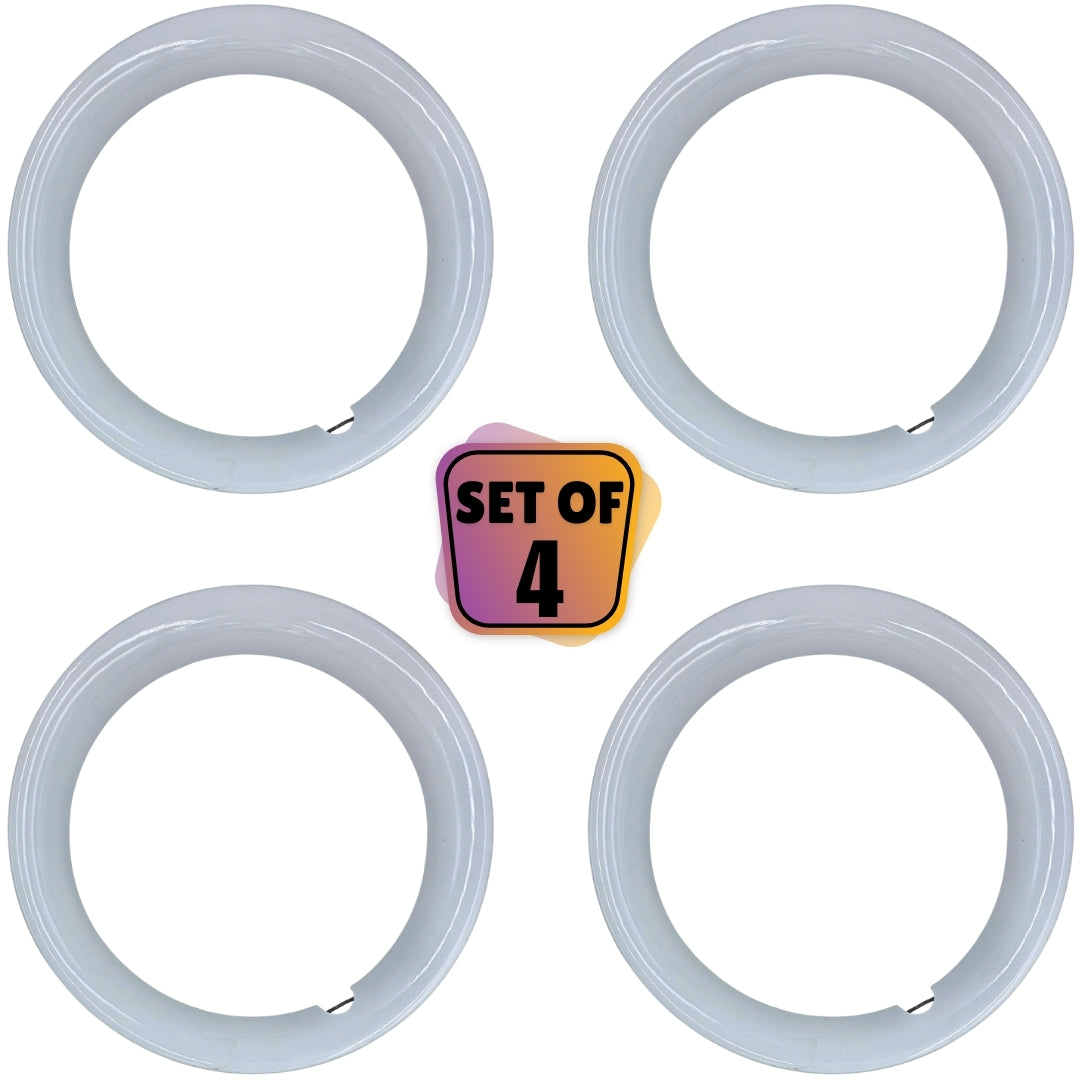PRIGAN TRIM WHITE WHEEL COVER  (Set of 4)  AVAILABLE IN 12,13,14,15,16 INCH