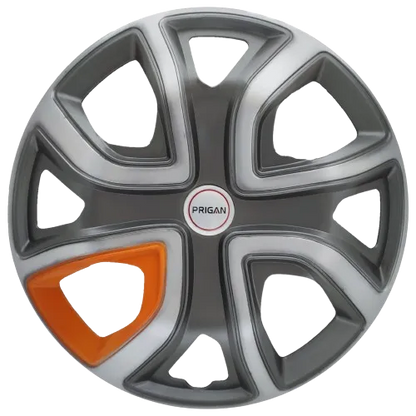 PRIGAN ALTROZ 14 INCH GREY SILVER ORANGE 14 WHEEL COVER  (Set of 4)  AVAILABLE IN 14 INCH