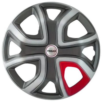 PRIGAN ALTROZ 14 INCH GREY SILVER RED 14 WHEEL COVER  (Set of 4)  AVAILABLE IN 14 INCH