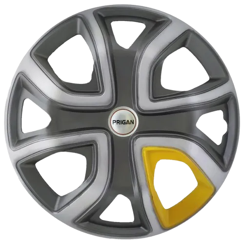 PRIGAN ALTROZ 14 INCH GREY SILVER YELLOW 14 WHEEL COVER  (Set of 4)  AVAILABLE IN 14 INCH