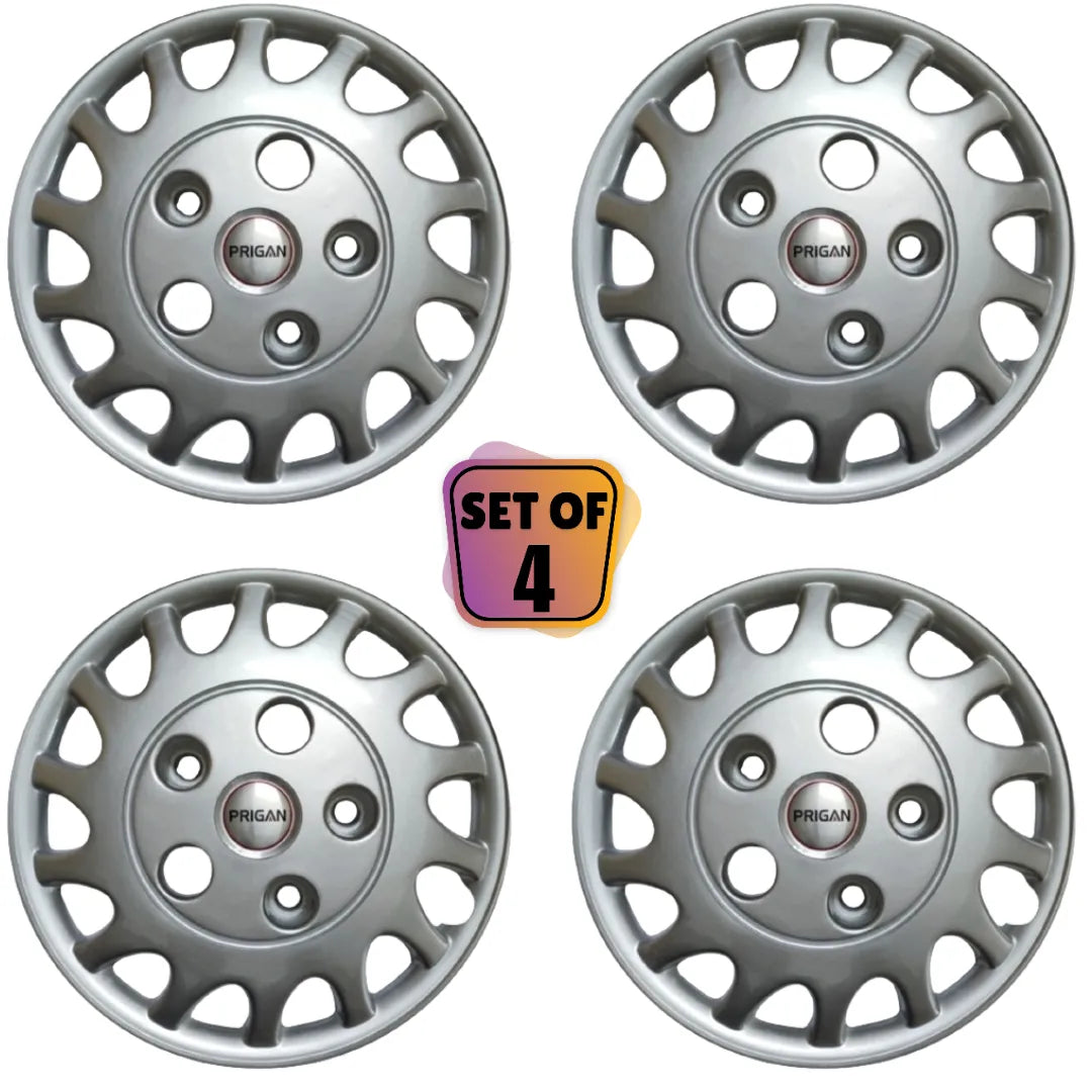 Prigan PRIGAN AMBASSADOR SILVER WHEEL COVER (Set of 4) AVAILABLE IN 15 INCH ...