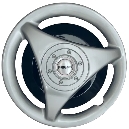 PRIGAN ATR 13 WHEEL SILVER BLACK COVER  (Set of 4)  AVAILABLE IN 13 INCH