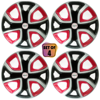 PRIGAN ALTROZ 14 INCH SILVER BLACK RED WHEEL COVER  (Set of 4)  AVAILABLE IN 14 INCH