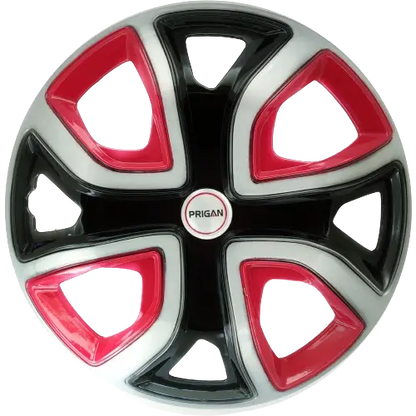 PRIGAN ALTROZ 14 INCH SILVER BLACK RED WHEEL COVER  (Set of 4)  AVAILABLE IN 14 INCH