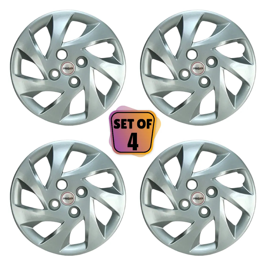 PRIGAN AMAZE 14 INCH SILVER WHEEL COVER  (Set of 4)  AVAILABLE IN 14 INCH (ONLY FOR HONDA 14 INCH CARS)