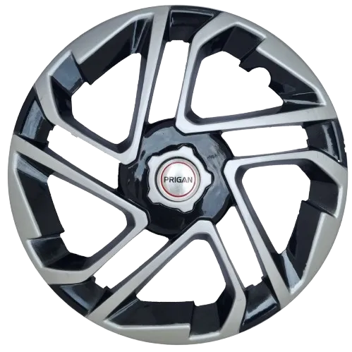 PRIGAN ANTIQUE SILVER BLACK WHEEL COVER  (Set of 4)  AVAILABLE IN 14,15,16 INCH