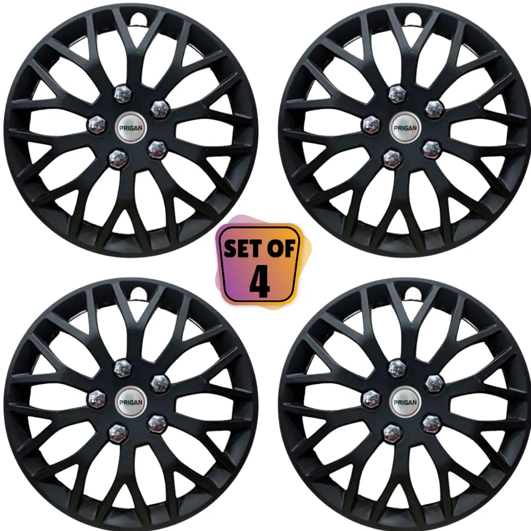 PRIGAN BEGIN BLACK WHEEL COVER  (Set of 4)  AVAILABLE IN 12,13,14 INCH