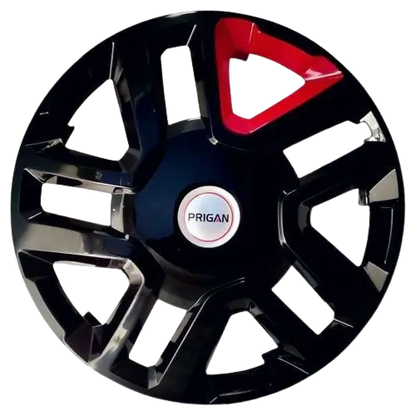 PRIGAN BREZZA 16 INCH ONE BOX RED WHEEL COVER  (Set of 4)  AVAILABLE IN 16 INCH