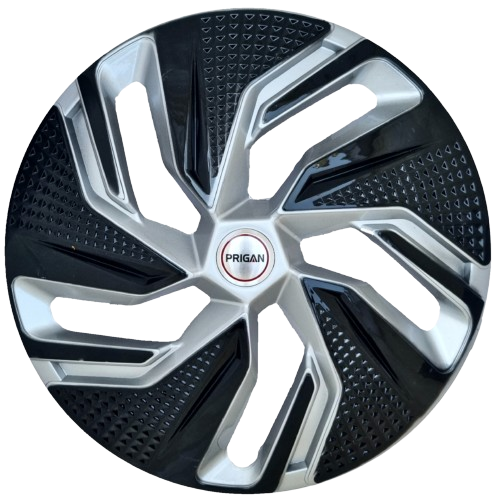 PRIGAN BLAZE SILVER BLACK WHEEL COVER  (Set of 4)  AVAILABLE IN 13,14,15,16 INCH