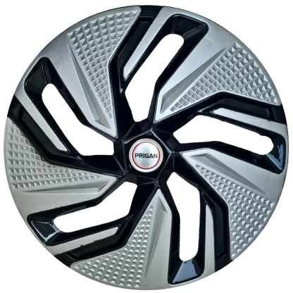 PRIGAN BLAZE BLACK SILVER WHEEL COVER  (Set of 4)  AVAILABLE IN 13,14,15,16 INCH