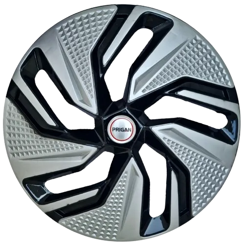 PRIGAN BLAZE BLACK SILVER WHEEL COVER  (Set of 4)  AVAILABLE IN 13,14,15,16 INCH