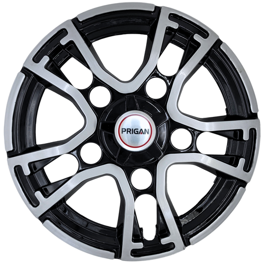 PRIGAN WHEEL COVER FOR BOLERO AND FORCE ONLY | SILVER BLACK WHEEL CAP  (Set of 4)  AVAILABLE IN 15 & 16 INCH (MODEL-BOLERO/FORCE NEO)