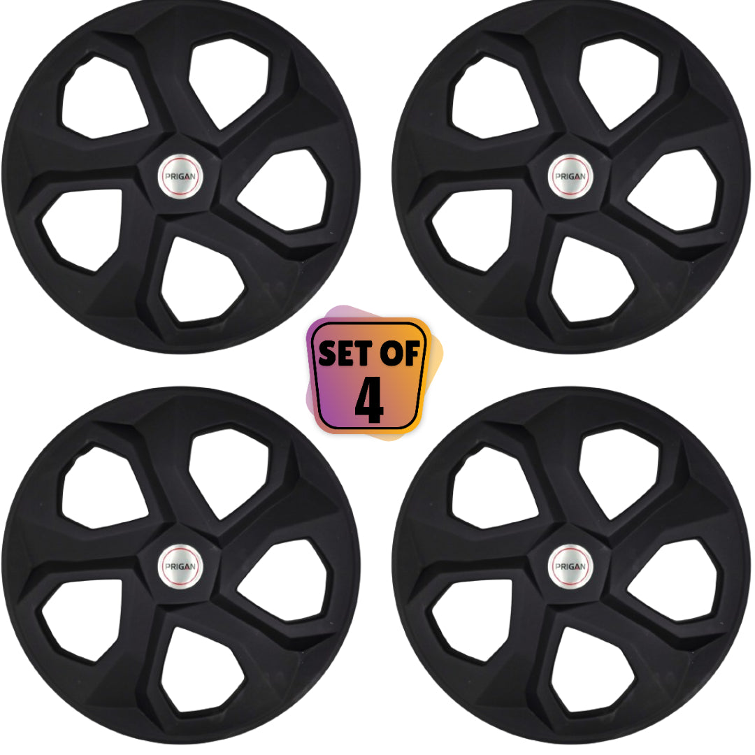 PRIGAN BREZZA 16 INCH TYPE 2 BLACK WHEEL COVER  (Set of 4)  AVAILABLE IN 16 INCH