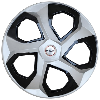 PRIGAN BREZZA 16 INCH TYPE 2 SILVER BLACK WHEEL COVER  (Set of 4)  AVAILABLE IN 16 INCH