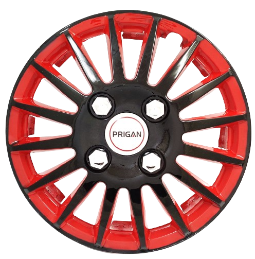 PRIGAN CAMRY BLACK RED WHEEL COVER  (Set of 4)  AVAILABLE IN 12,13,14,15,16  INCH