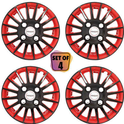 PRIGAN CAMRY BLACK RED WHEEL COVER  (Set of 4)  AVAILABLE IN 12,13,14,15,16  INCH