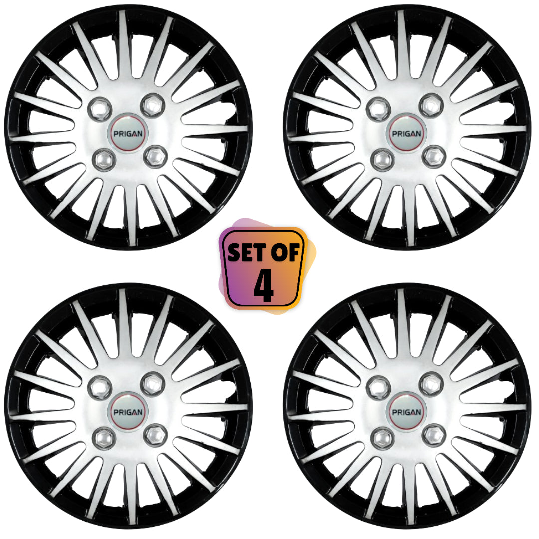 PRIGAN CAMRY BLACK SILVER WHEEL COVER  (Set of 4)  AVAILABLE IN 12,13,14,15,16 INCH