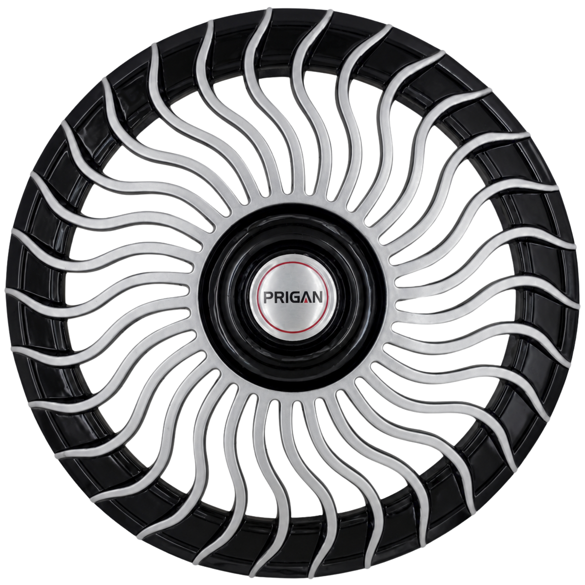 PRIGAN VENOM SILVER BLACK WHEEL COVER  (Set of 4)  AVAILABLE IN 13,14,15 INCH