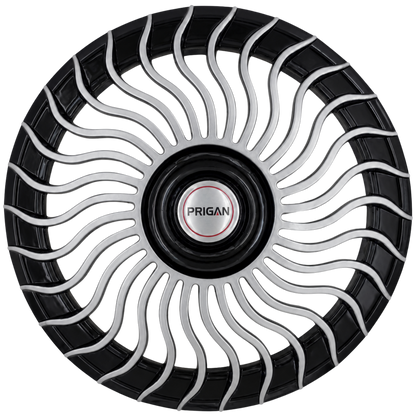 PRIGAN VENOM SILVER BLACK WHEEL COVER  (Set of 4)  AVAILABLE IN 13,14,15 INCH