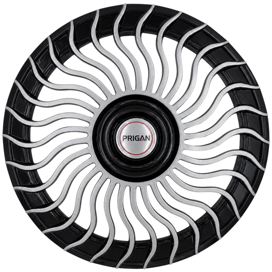 PRIGAN VENOM SILVER BLACK WHEEL COVER  (Set of 4)  AVAILABLE IN 13,14,15 INCH
