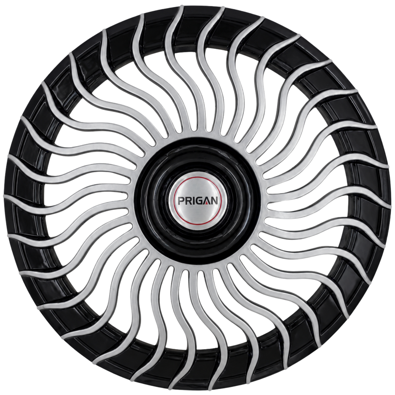 PRIGAN VENOM SILVER BLACK WHEEL COVER  (Set of 4)  AVAILABLE IN 13,14,15 INCH