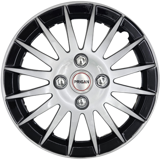 PRIGAN CAMRY BLACK SILVER WHEEL COVER  (Set of 4)  AVAILABLE IN 12,13,14,15,16 INCH