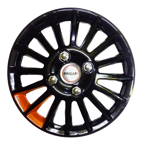 PRIGAN CAMRY TWIN ORANGE WHEEL COVER  (Set of 4)  AVAILABLE IN 12,13,14 INCH