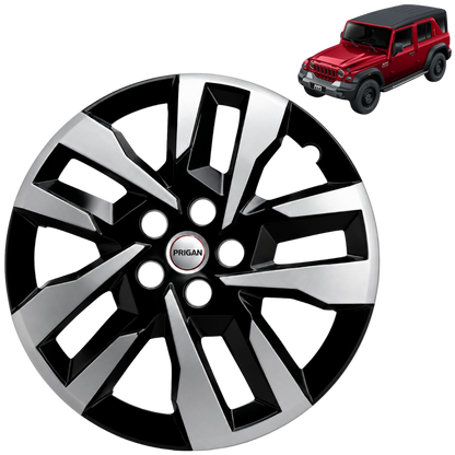 PRIGAN THAR OE T3 18 INCH SILVER BLACK WHEEL COVER SPECIALLY DESIGNED FOR 18 INCH STEEL RIMS (LIMITED STOCK)