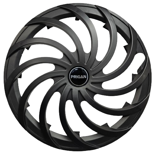 PRIGAN CYCLONE BLACK WHEEL COVER  (Set of 4)  AVAILABLE IN 12,13,14,15,16,17  INCH