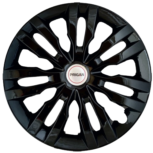 PRIGAN DZIRE TYPE 4 GLOSSY BLACK WHEEL COVER  (Set of 4)  AVAILABLE IN 14 INCH