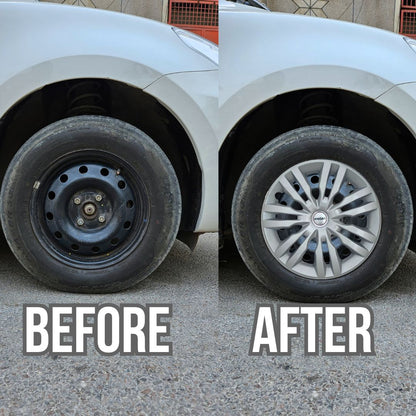 PRIGAN DZIRE TYPE 4 SILVER WHEEL COVER  (Set of 4)  AVAILABLE IN 14 INCH