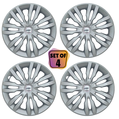 PRIGAN DZIRE TYPE 4 SILVER WHEEL COVER  (Set of 4)  AVAILABLE IN 14 INCH